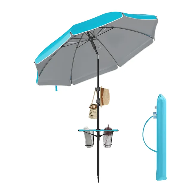 songmics-sonnenschirm-gpu0080q01-160-cm-upf-50-blau image 1
