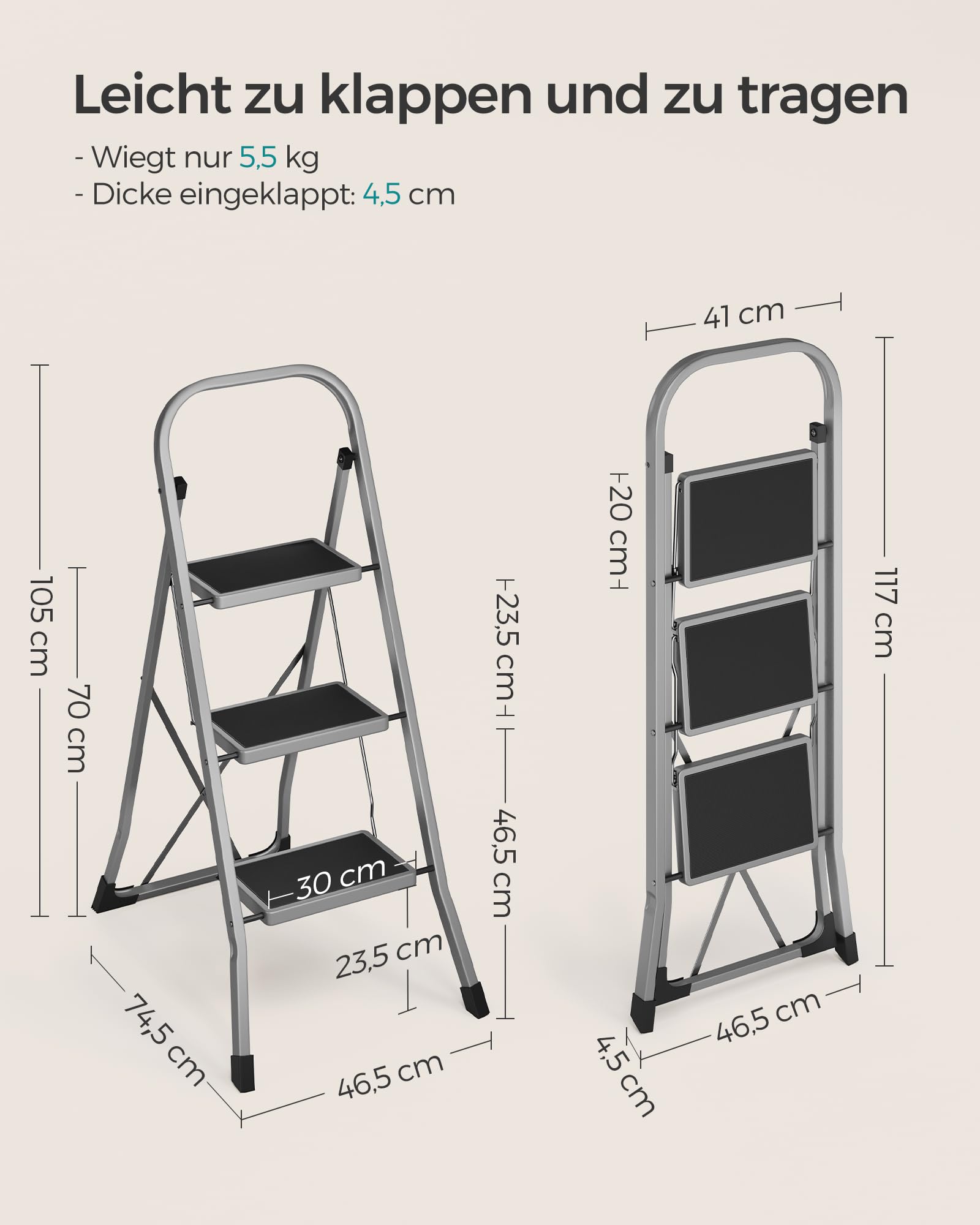 songmics-trittleiter-3-stufen-klapptritt-bis-150-kg-taubengrau-gsl003gy01 image 6