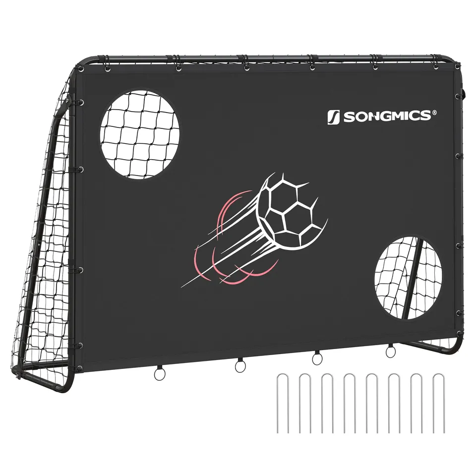 songmics-fu-balltor-215-x-76-x-150-cm-mit-torwand-stahlrohre-pe-netz image 1
