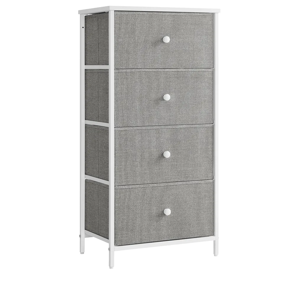 songmics-kommode-lts314l10-4-stoff-schubladen-metallrahmen-hoch-und-schmal-taube image 1