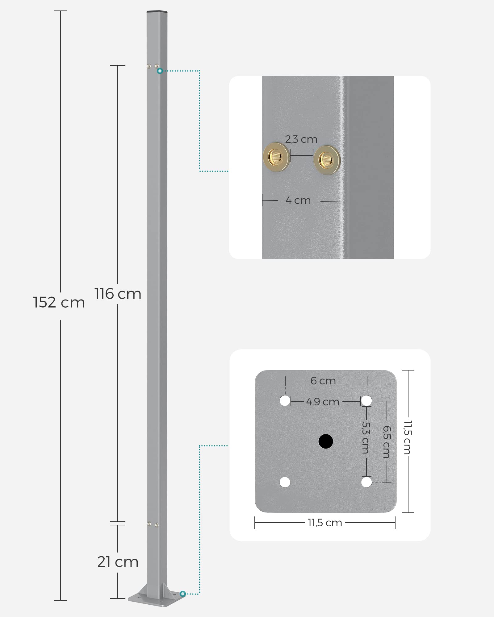 songmics-standpfosten-f-r-markisenkasten-152-cm image 3