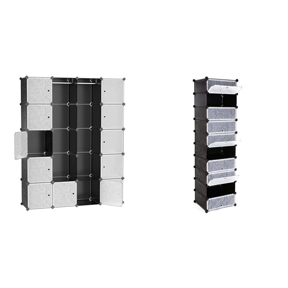 songmics-schuhschrank-lpc10h-10-ebenen-steckregal-48-x-36-x-105-cm-schwarz image 8