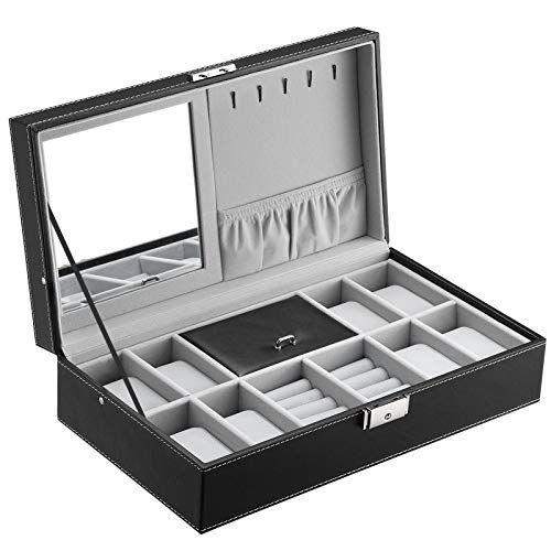 songmics-uhrenkoffer-jwb41b-f-r-8-uhren-schwarz-mit-spiegel image 8