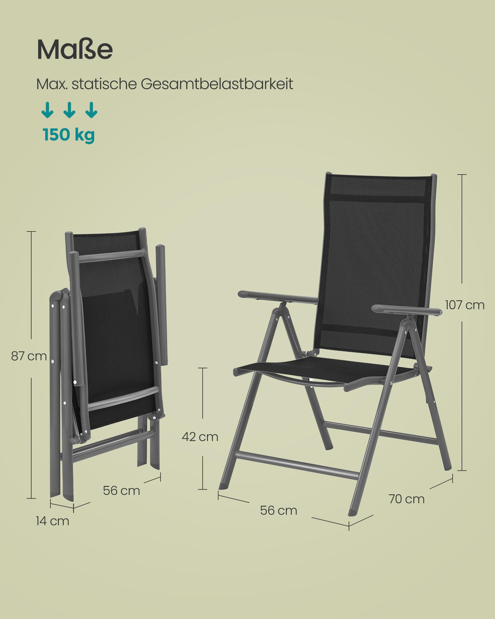 songmics-gartenstuhl-4er-set-gcb30bk-klappstuhl-outdoor-8-fach-verstellbar-bis-1 image 3
