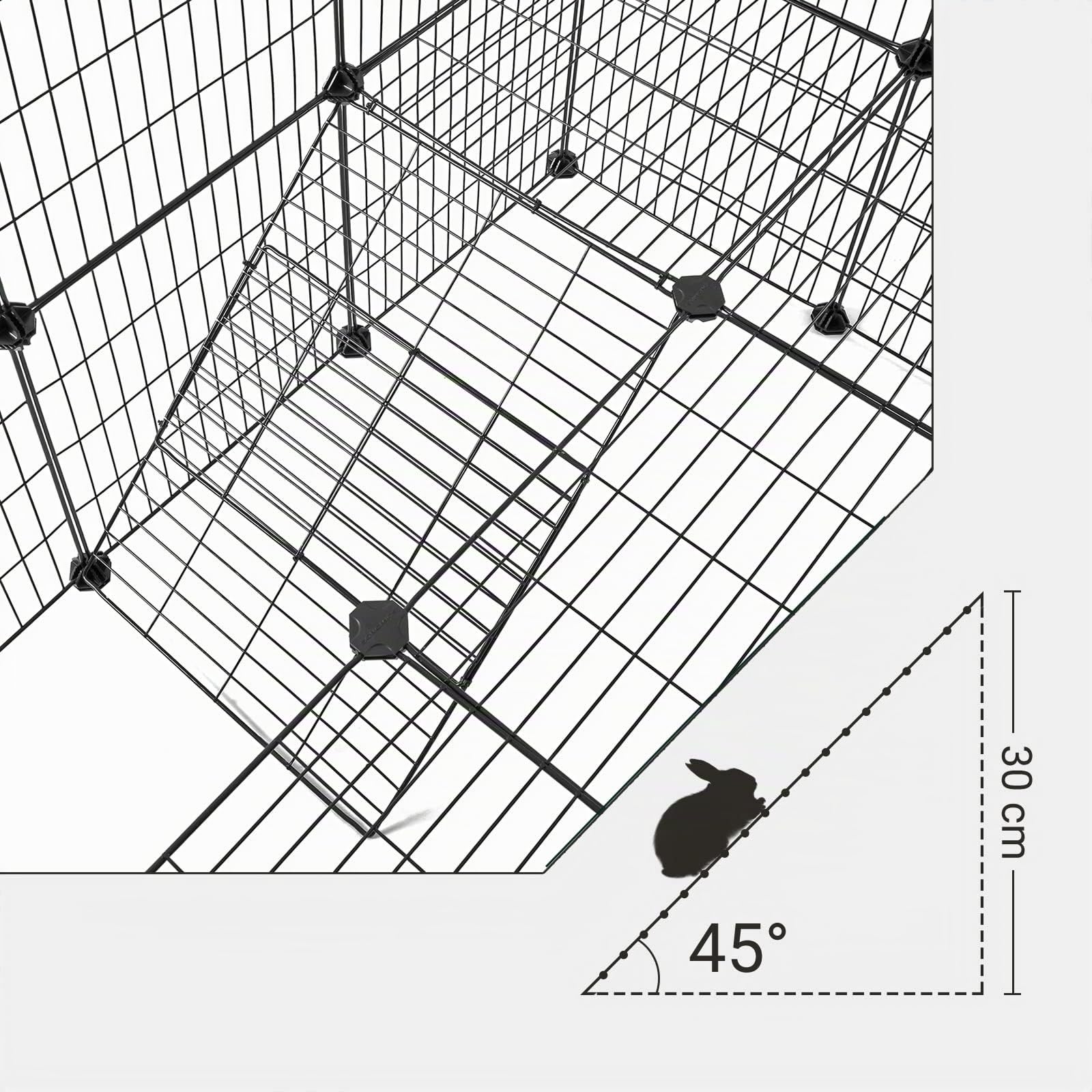 songmics-lpi02h-kleintiergehege-modular-2-ebenen-143-x-73-x-71-cm-schwarz image 5