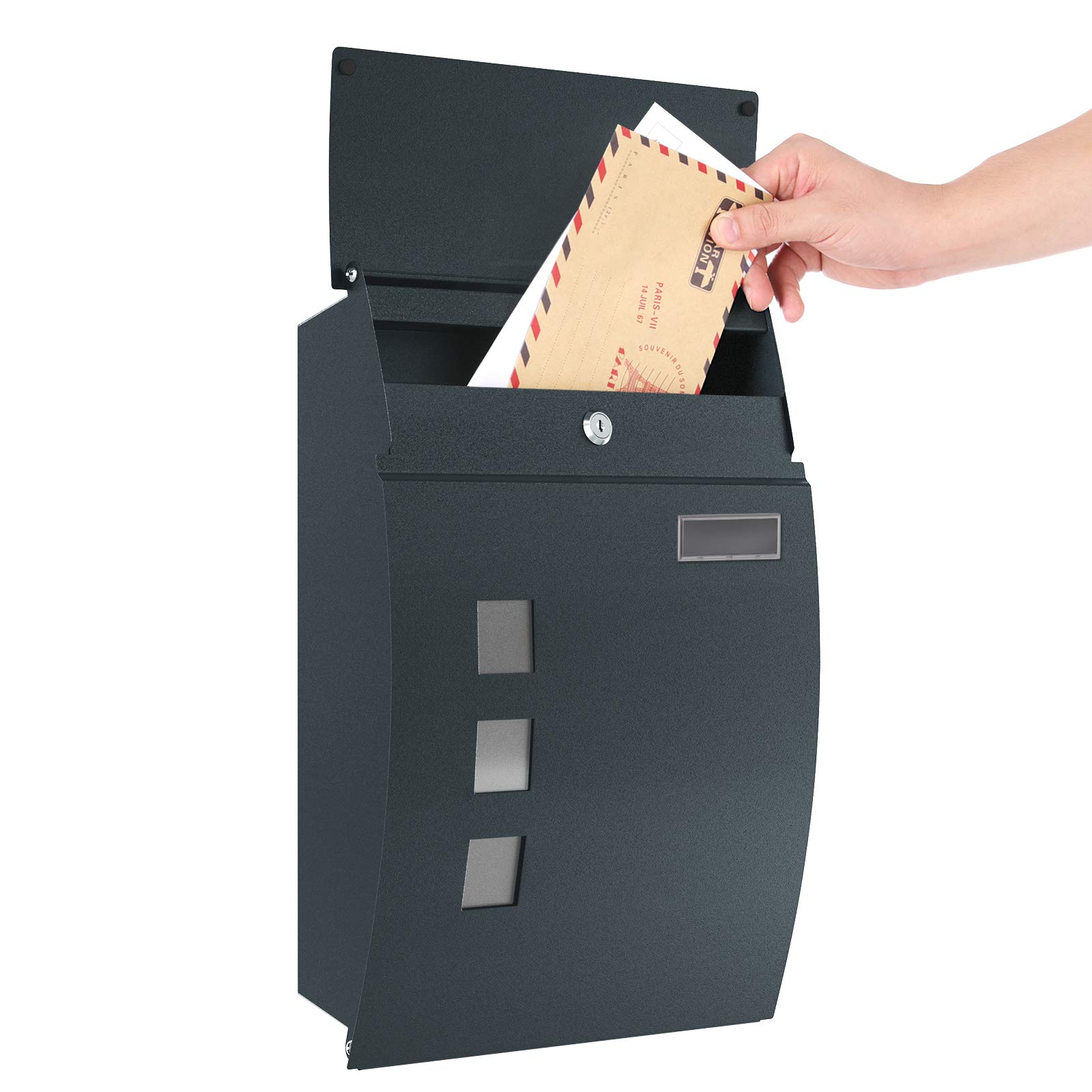 songmics-briefkasten-gmb030g02-wandbriefkasten-mit-sichtfenster-grau image 3