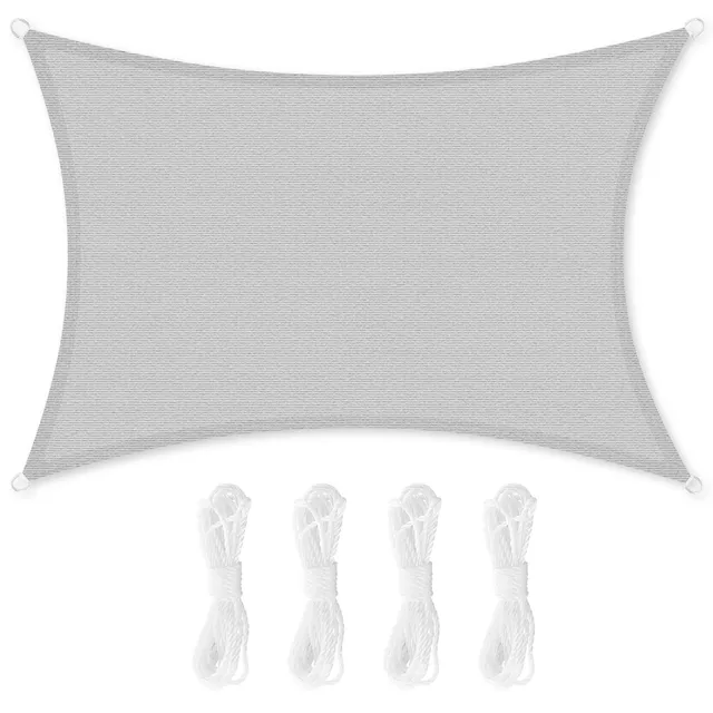 songmics-gss003g02-sonnensegel-4-9-x-3-7-m-hdpe-uv-schutz-grau image 1