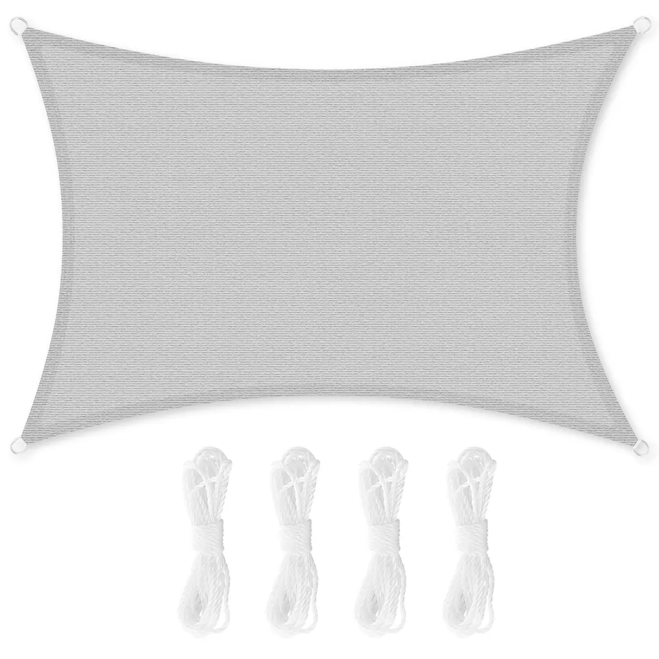 songmics-gss003g02-sonnensegel-4-9-x-3-7-m-hdpe-uv-schutz-grau image 1