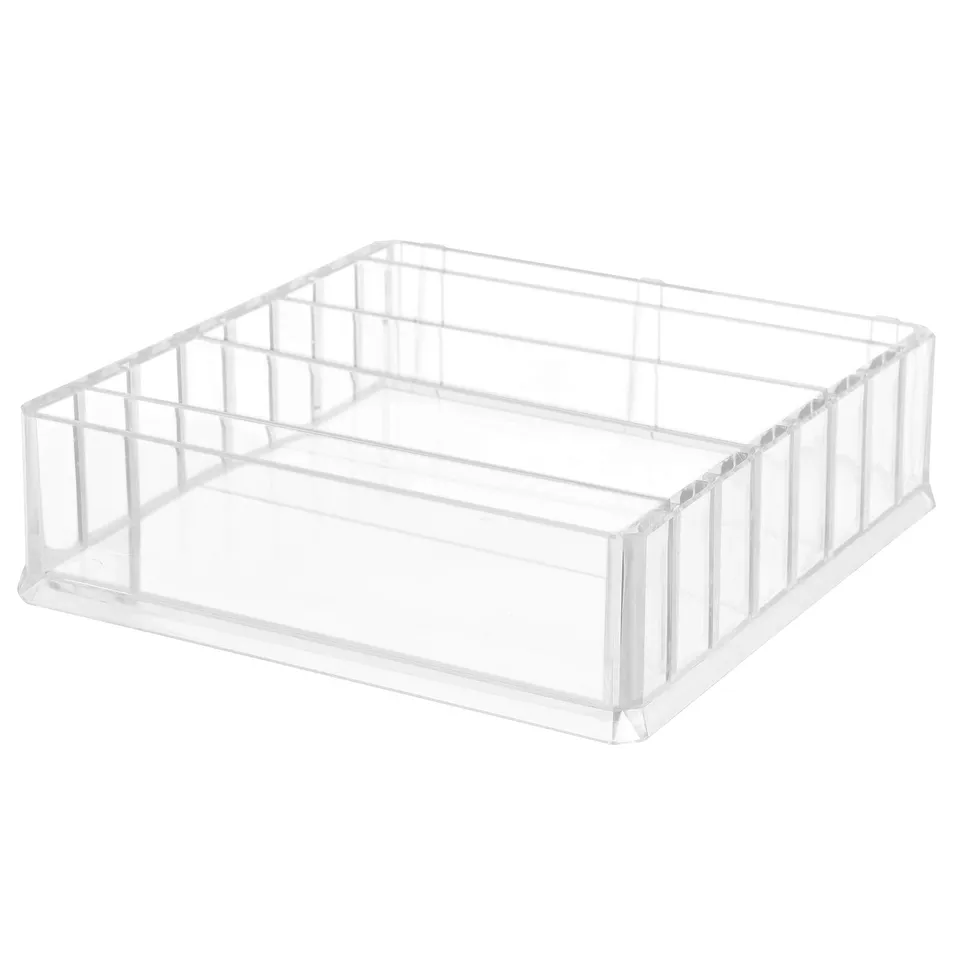 songmics-make-up-organizer-jmu02tp-acryl-transparent-mit-7-verstellbaren-ablagen image 1
