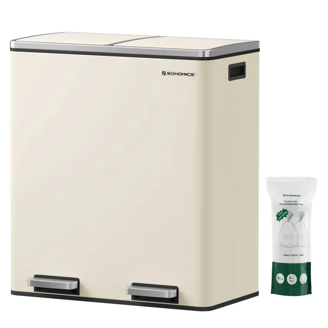 songmics-m-lleimer-ltb060a01-2-x-30-liter-treteimer-mandelfarben image 1