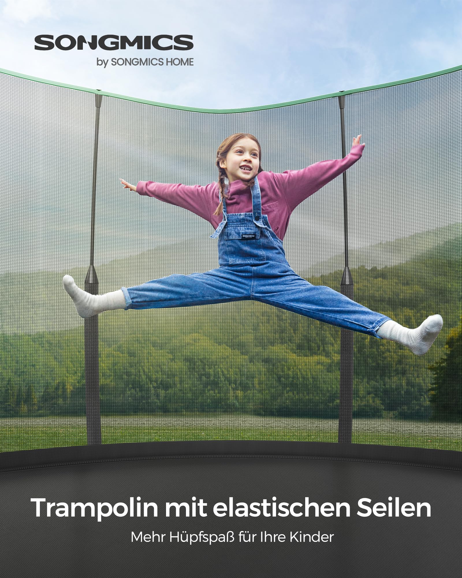 songmics-federloses-trampolin-outdoor-244-cm-gartentrampolin-mit-sicherheitsnetz image 2