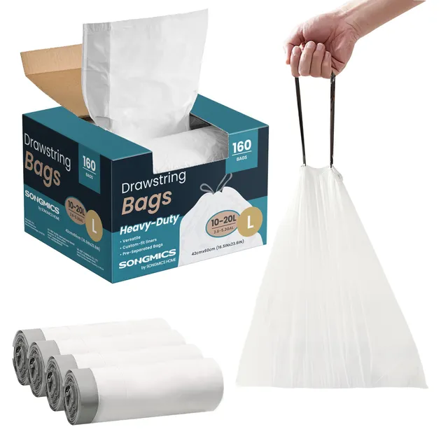 songmics-m-llbeutel-mit-zugband-code-l-krb021a04-20-liter-160-st-ck-wei image 1