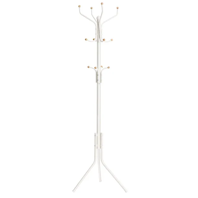 songmics-garderobenst-nder-rcr19w-metall-182-cm-wei-12-haken image 1