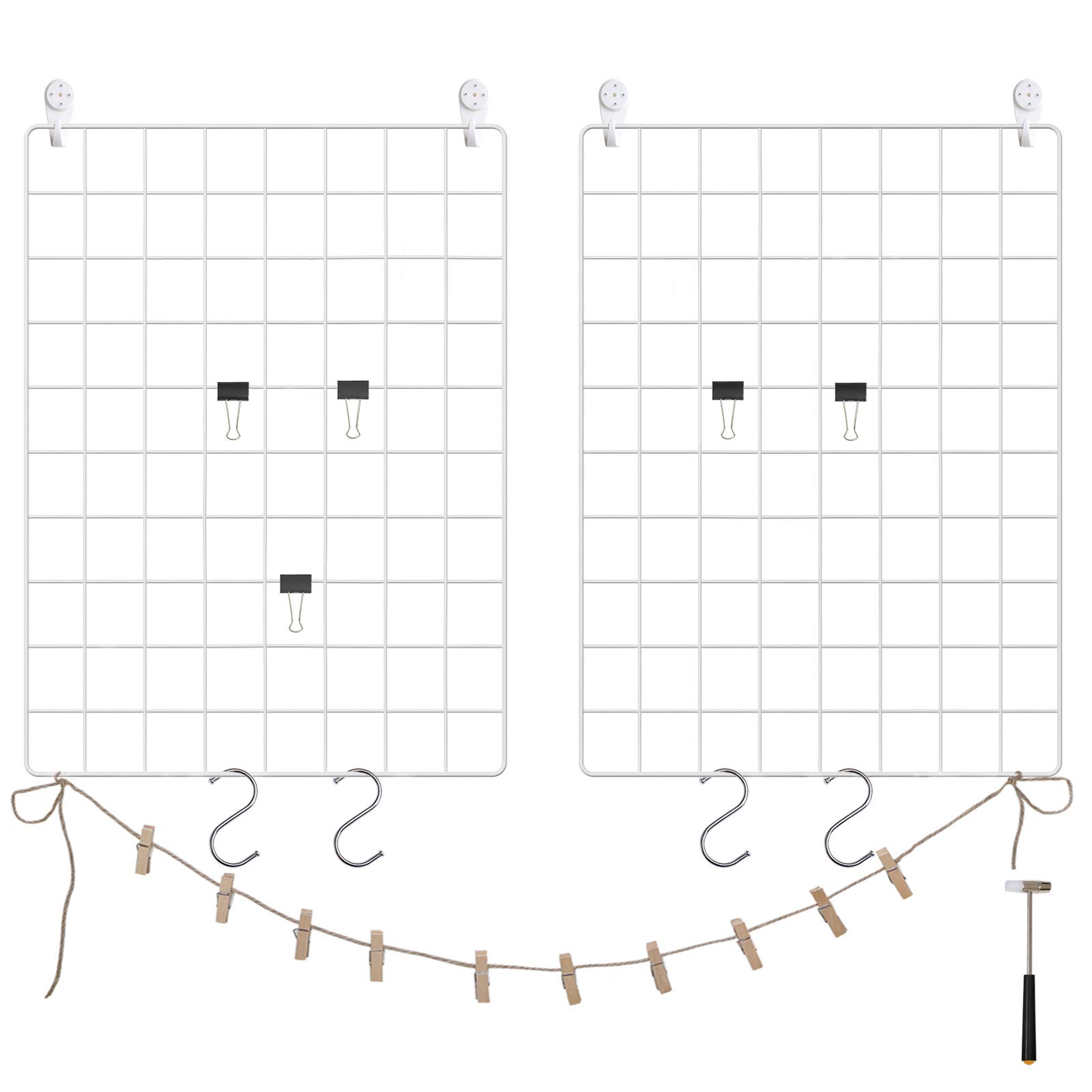 songmics-fotowand-drahtgitter-2er-set-lpp01h-schwarz-wandgitter-diy-deko image 8