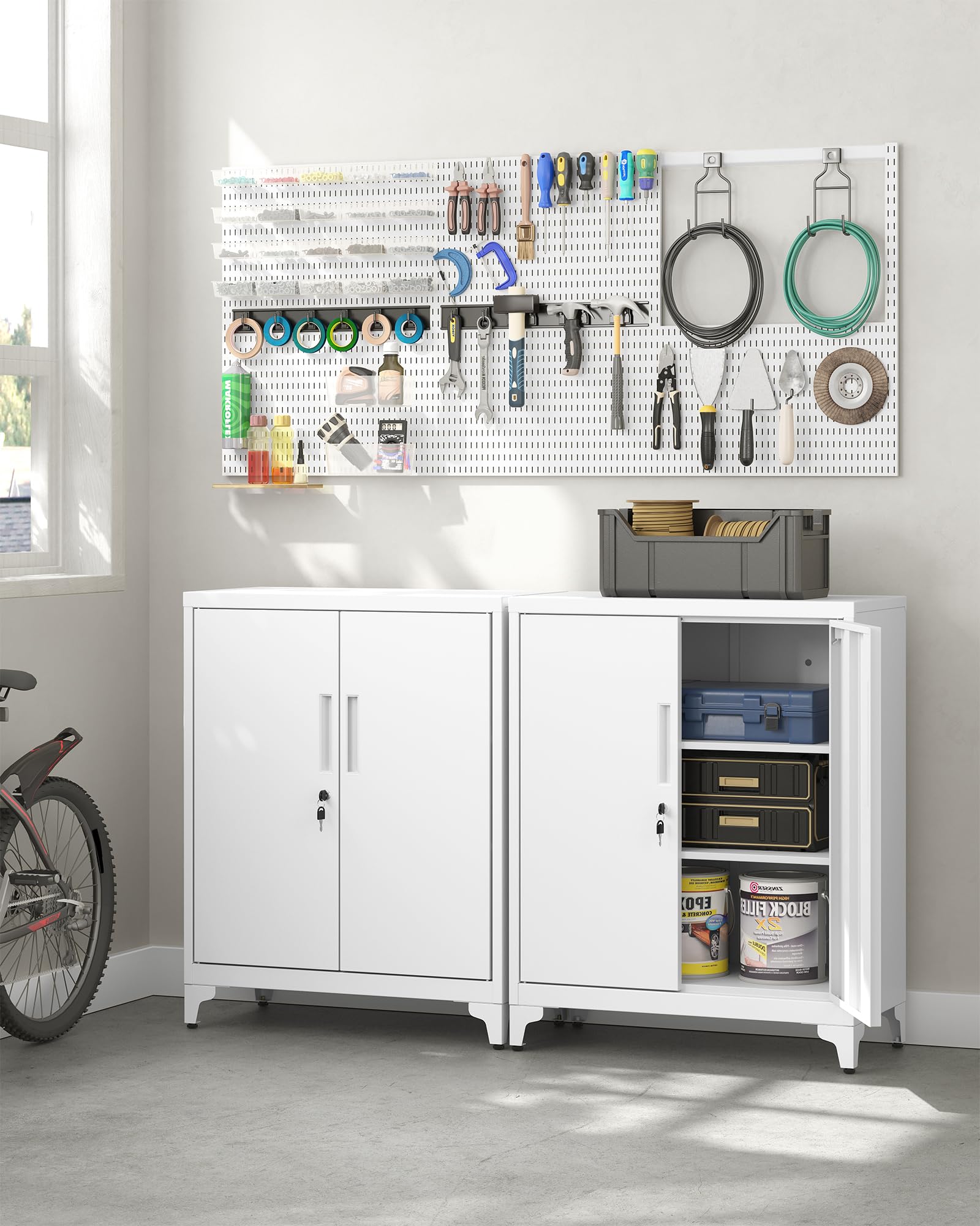 songmics-aktenschrank-stahl-mattwei-40-x-80-x-90-cm-abschlie-bar-omc013w01 image 2