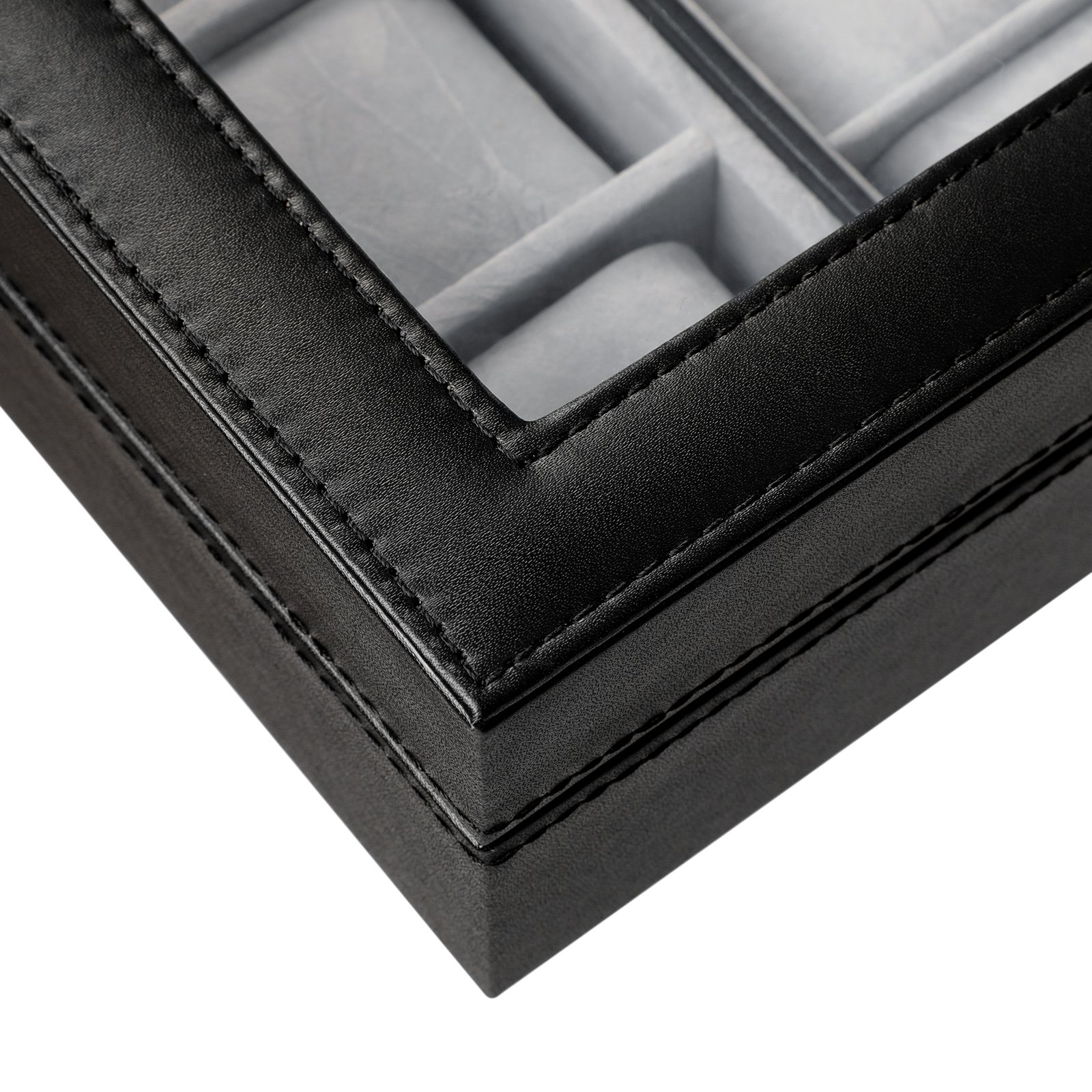 songmics-uhrenbox-jwb14bk-schwarz-mit-glasfenster-f-r-11-uhren image 6
