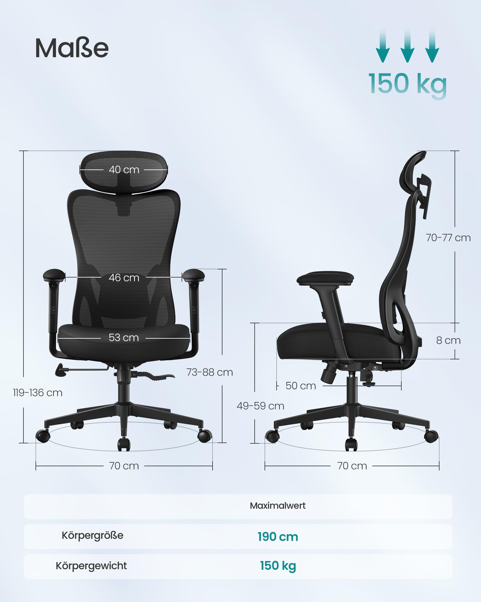 songmics-b-rostuhl-ergonomisch-obn066bh01-tintenschwarz-bis-150-kg image 2