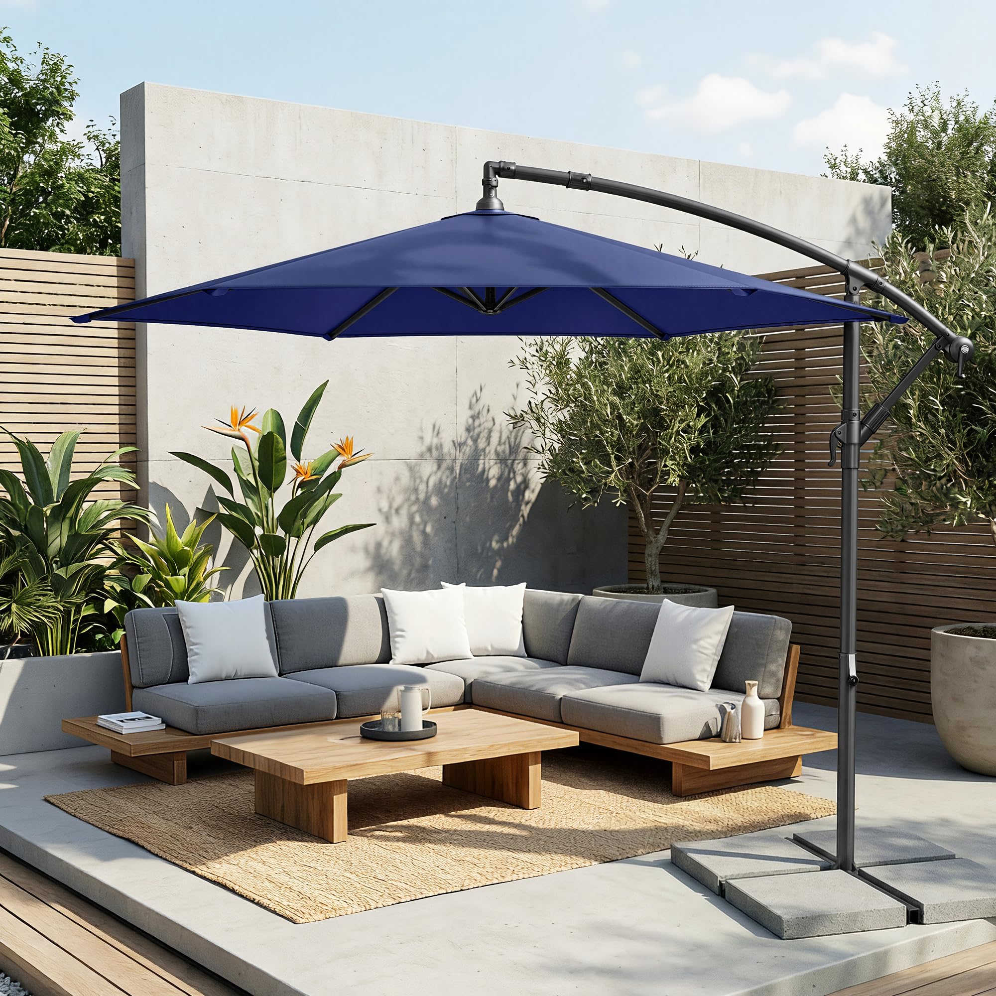 songmics-sonnenschirm-ampelschirm-300-cm-mit-st-nder-upf-50 image 2