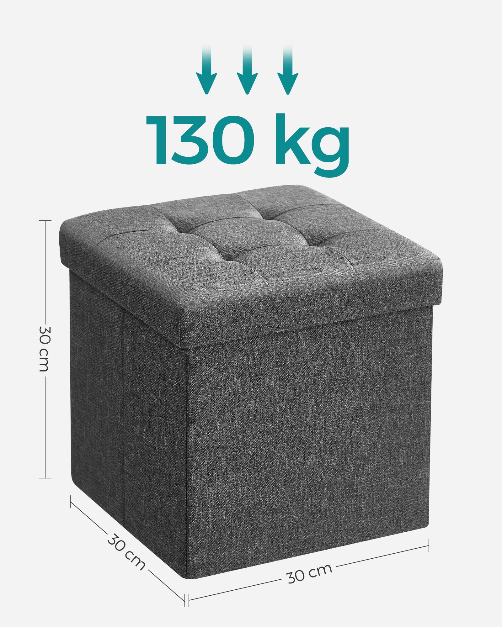 songmics-lsf426g02-sitzbank-mit-stauraum-30-cm-2er-set-dunkelgrau image 2