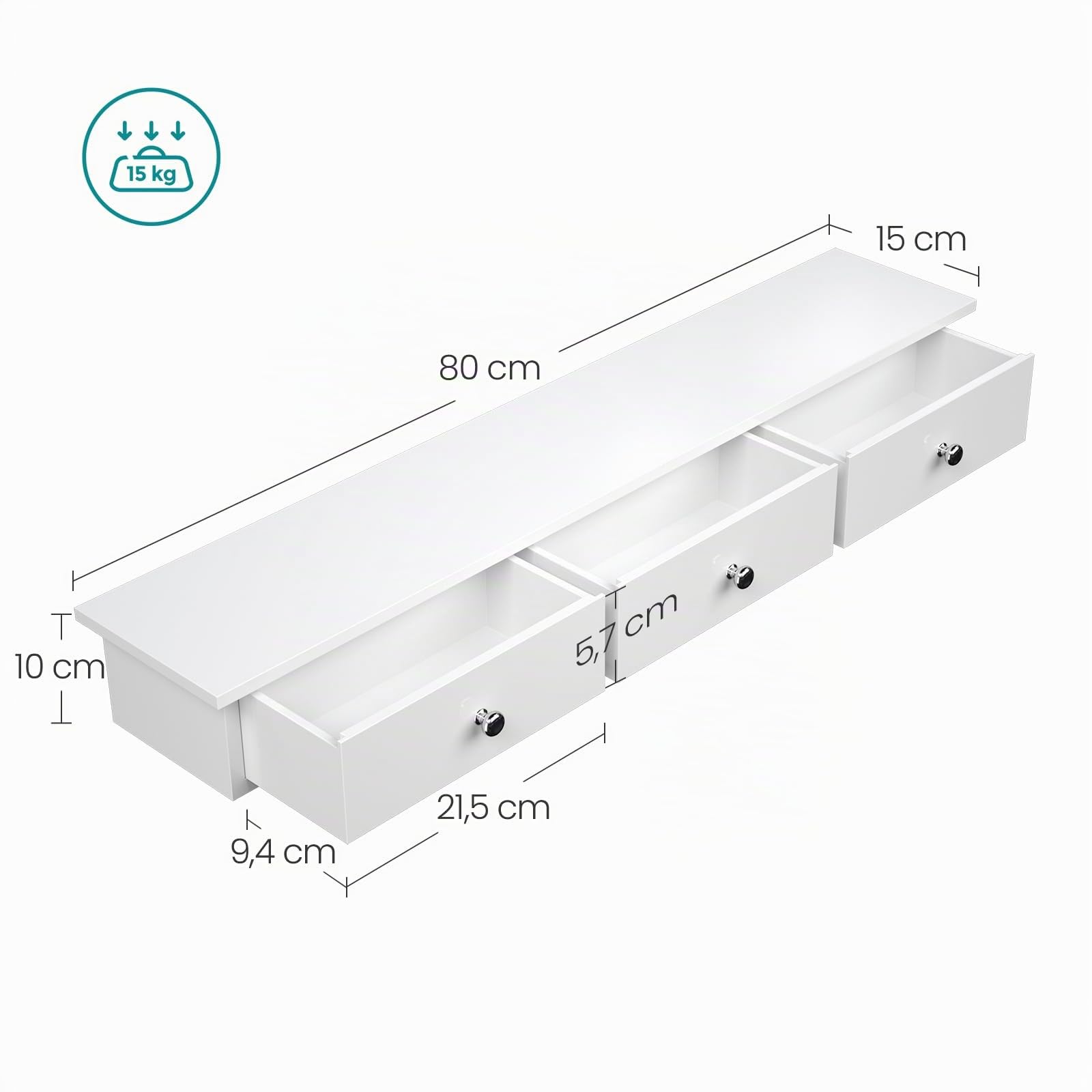 songmics-wandregal-lws085w01-schweberegal-mit-3-schubladen-80-cm-wei image 3