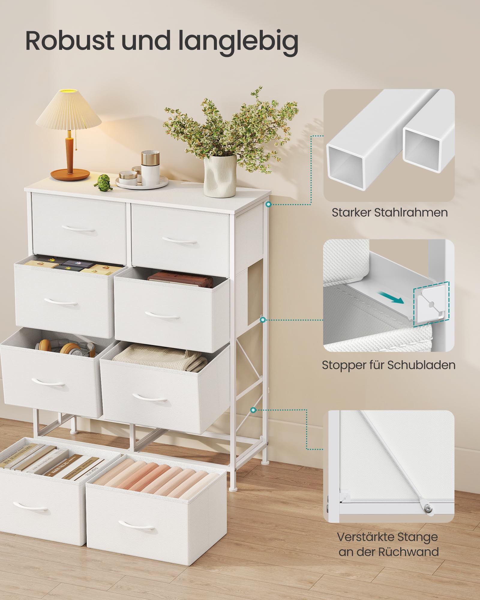 songmics-bellah-kommode-lgs124wh01-mit-8-schubladen-wolkenwei-schneewei image 6