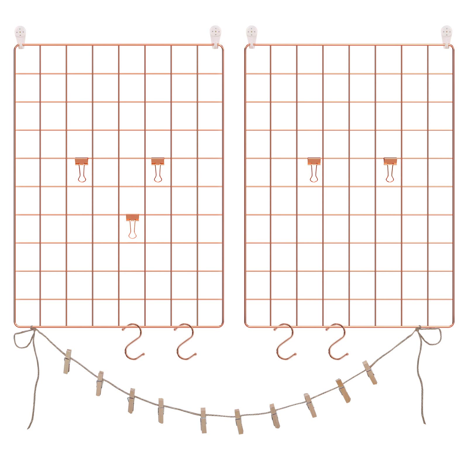 songmics-bilderst-nder-gitter-lpp01dr-2-st-ck-wanddeko-metall-mit-haken-und-clip image 1