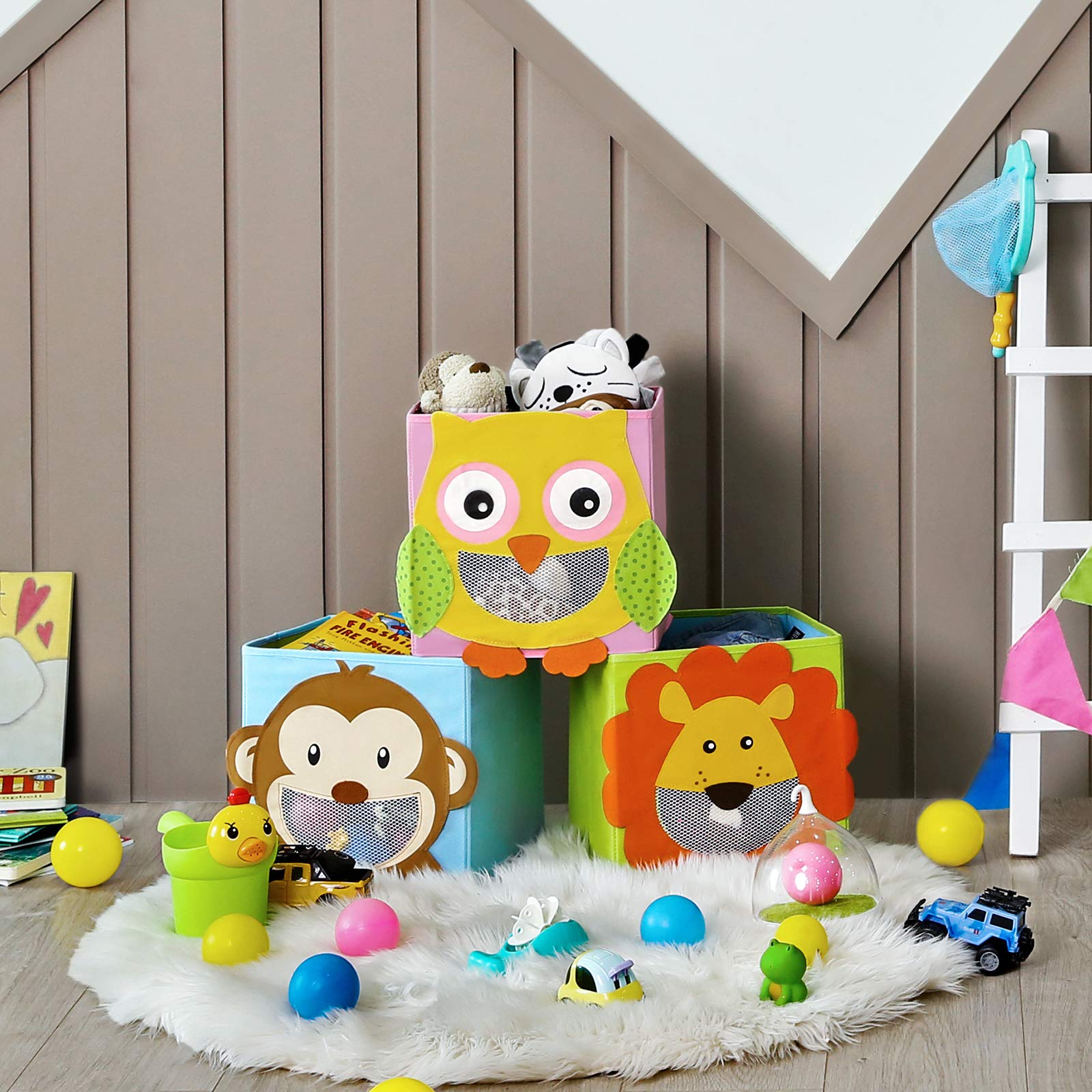 songmics-rfb01ku-aufbewahrungsbox-kinder-3er-set-27-x-27-x-27-cm-tiermotive-bunt image 7