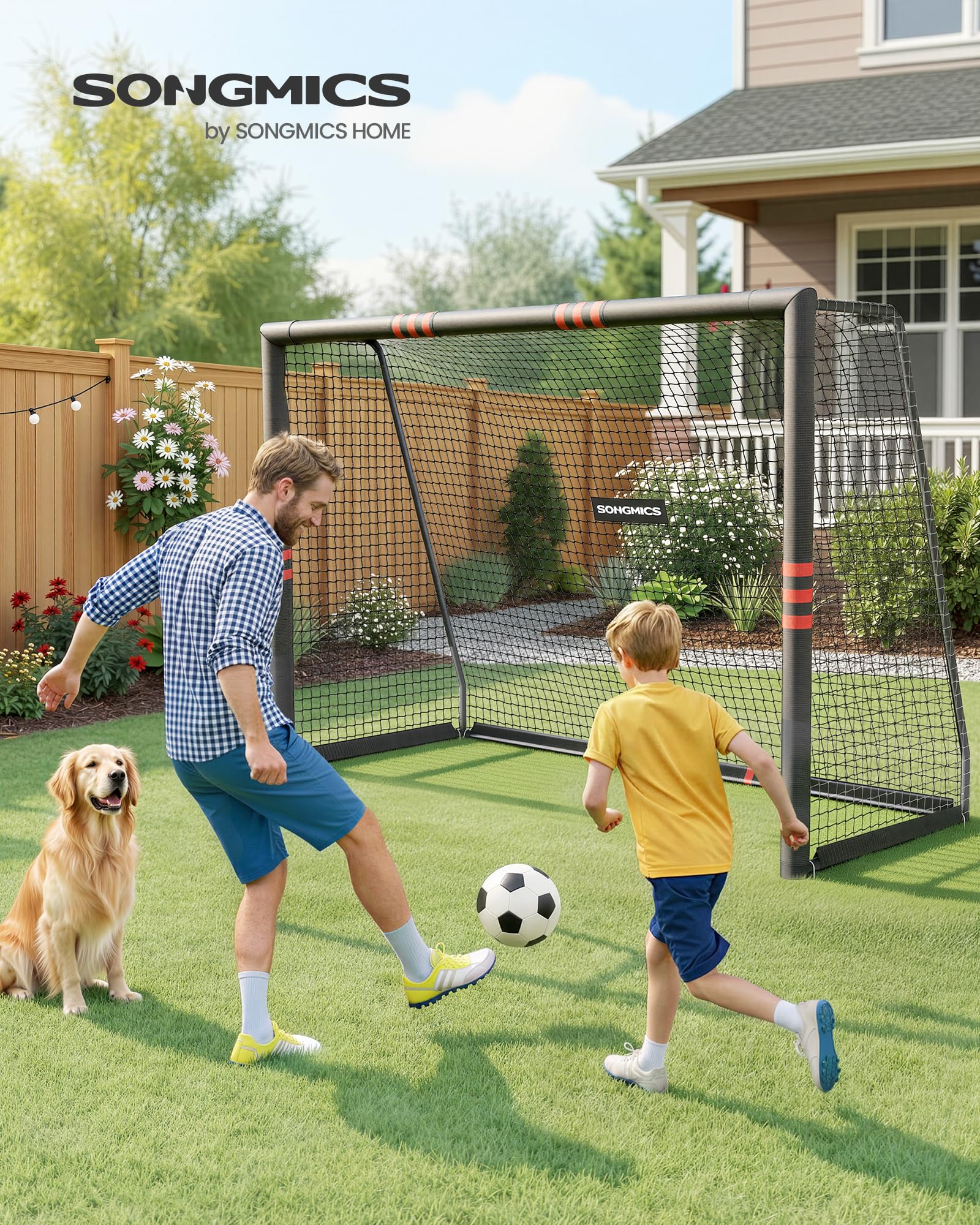 songmics-fu-balltor-outdoor-stahl-pe-netz image 2