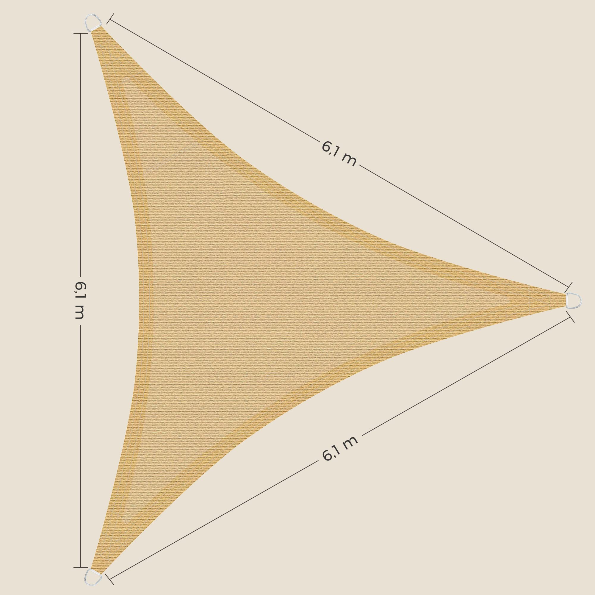 songmics-sonnensegel-gss006y01-dreieckig-6-1-x-6-1-x-6-1-m-sandgelb image 4