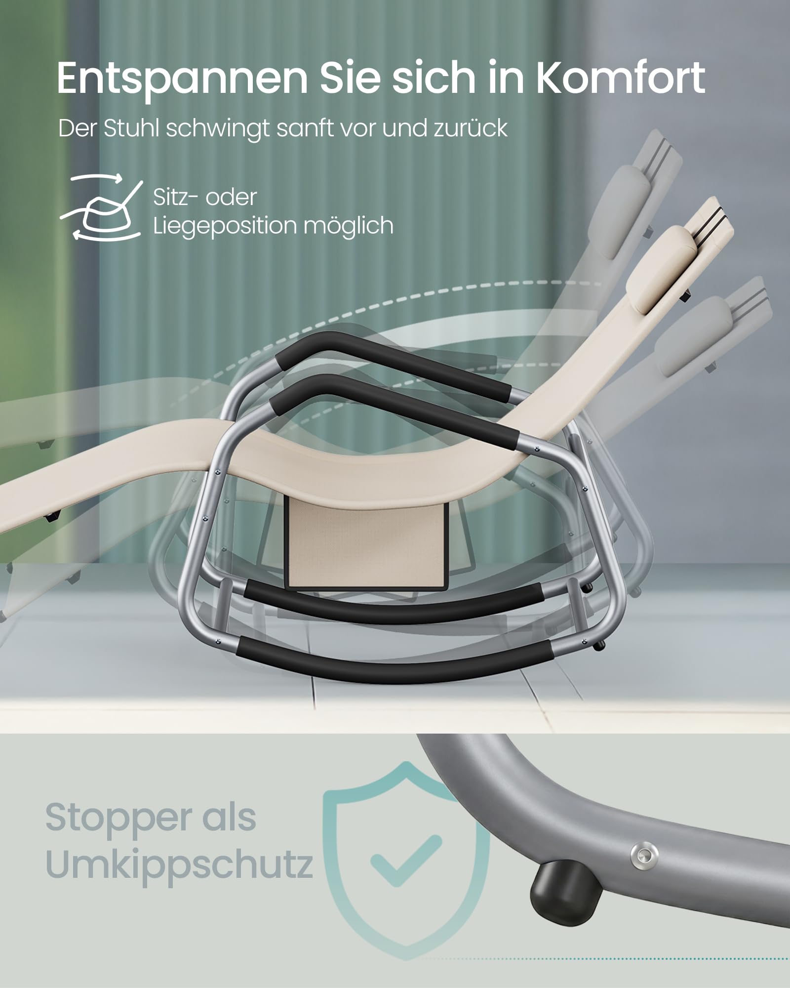 songmics-schaukelliege-liegestuhl-mit-stopper-stahlrahmen-atmungsaktiv image 4