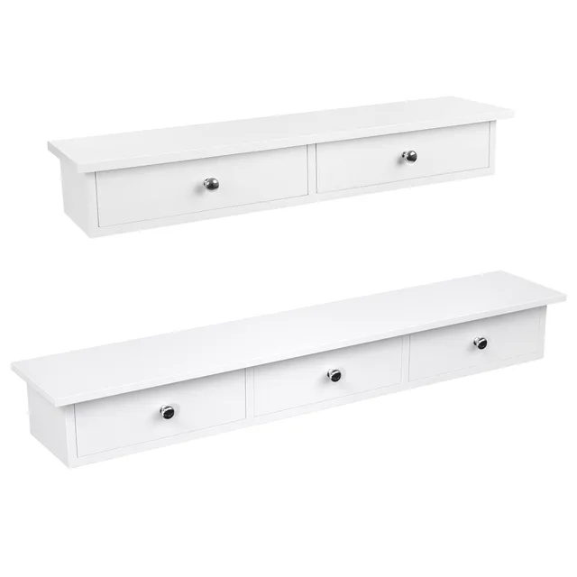 songmics-wandregal-set-2-teilig-mit-5-schubladen-wei-hochglanz-lws100w01 image 1