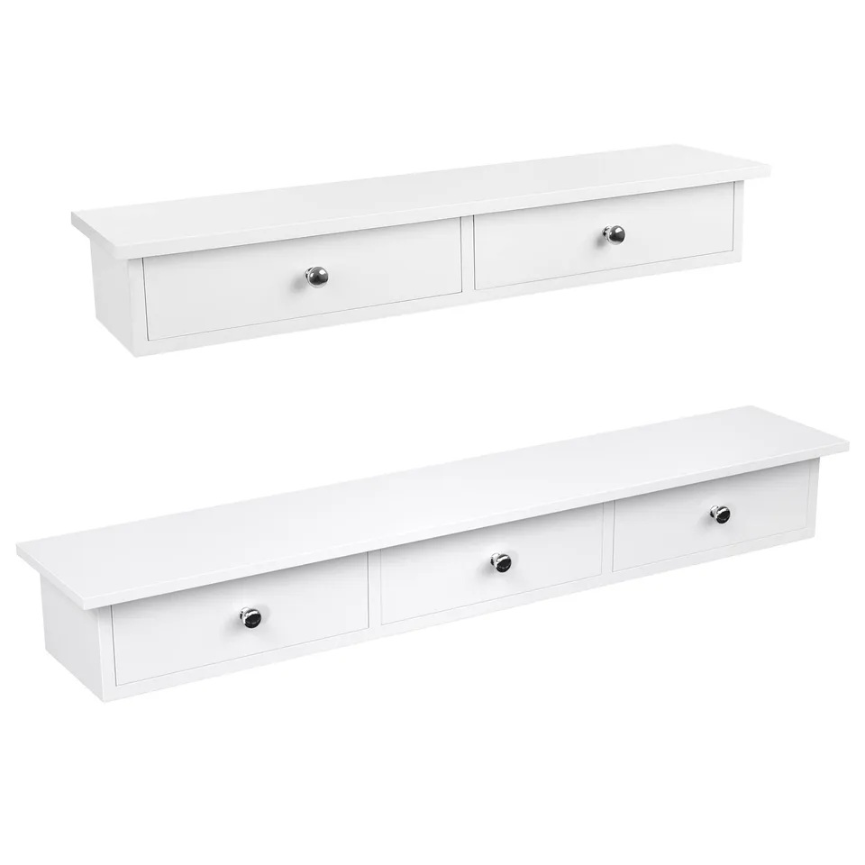 songmics-wandregal-set-2-teilig-mit-5-schubladen-wei-hochglanz-lws100w01 image 1