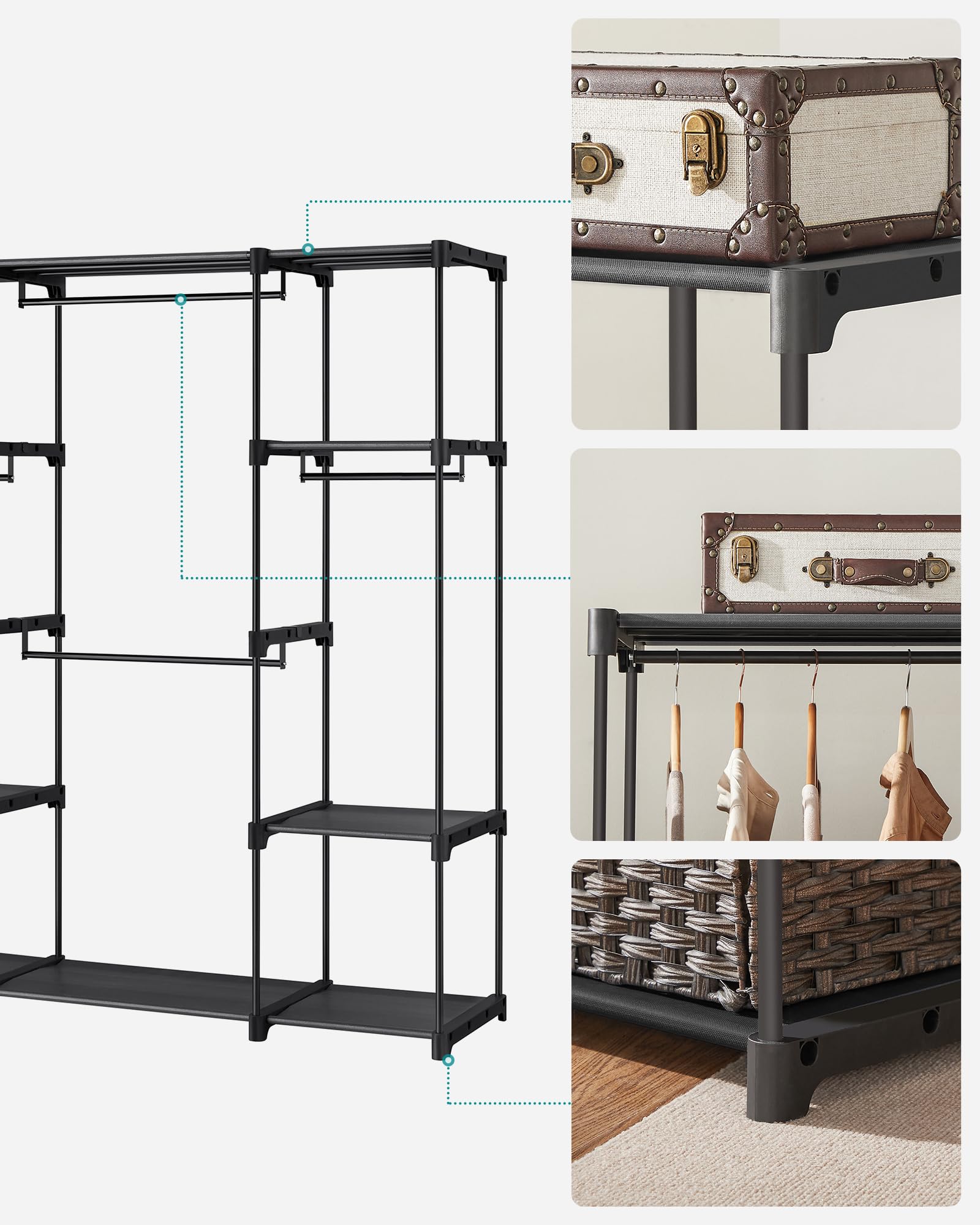 songmics-kleiderschrank-offen-ryg036b02-151-x-43-x-166-cm-schwarz image 7