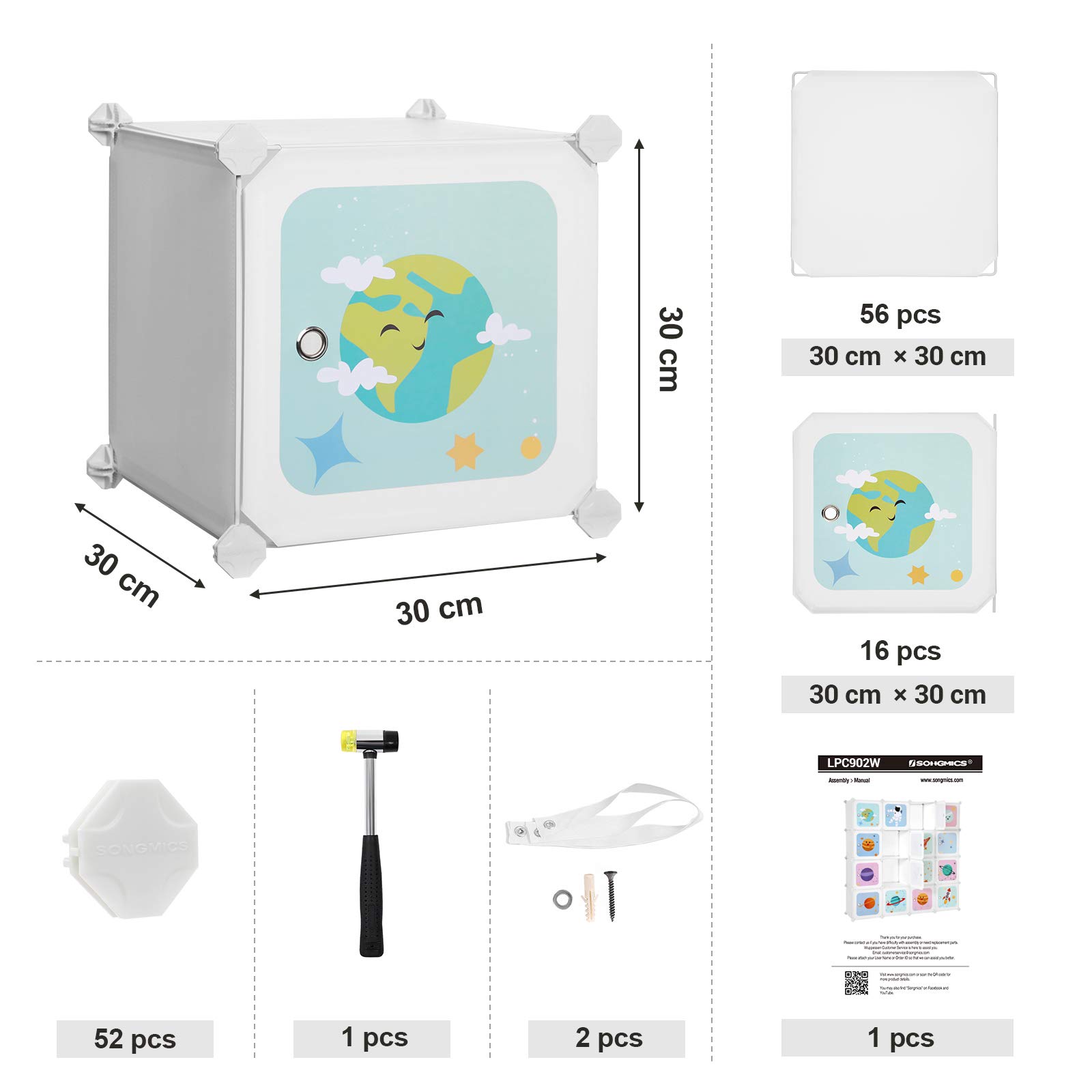 songmics-steckregal-15-w-rfel-kleiderschrank-wei-153x31x153-cm-lpc902w image 7