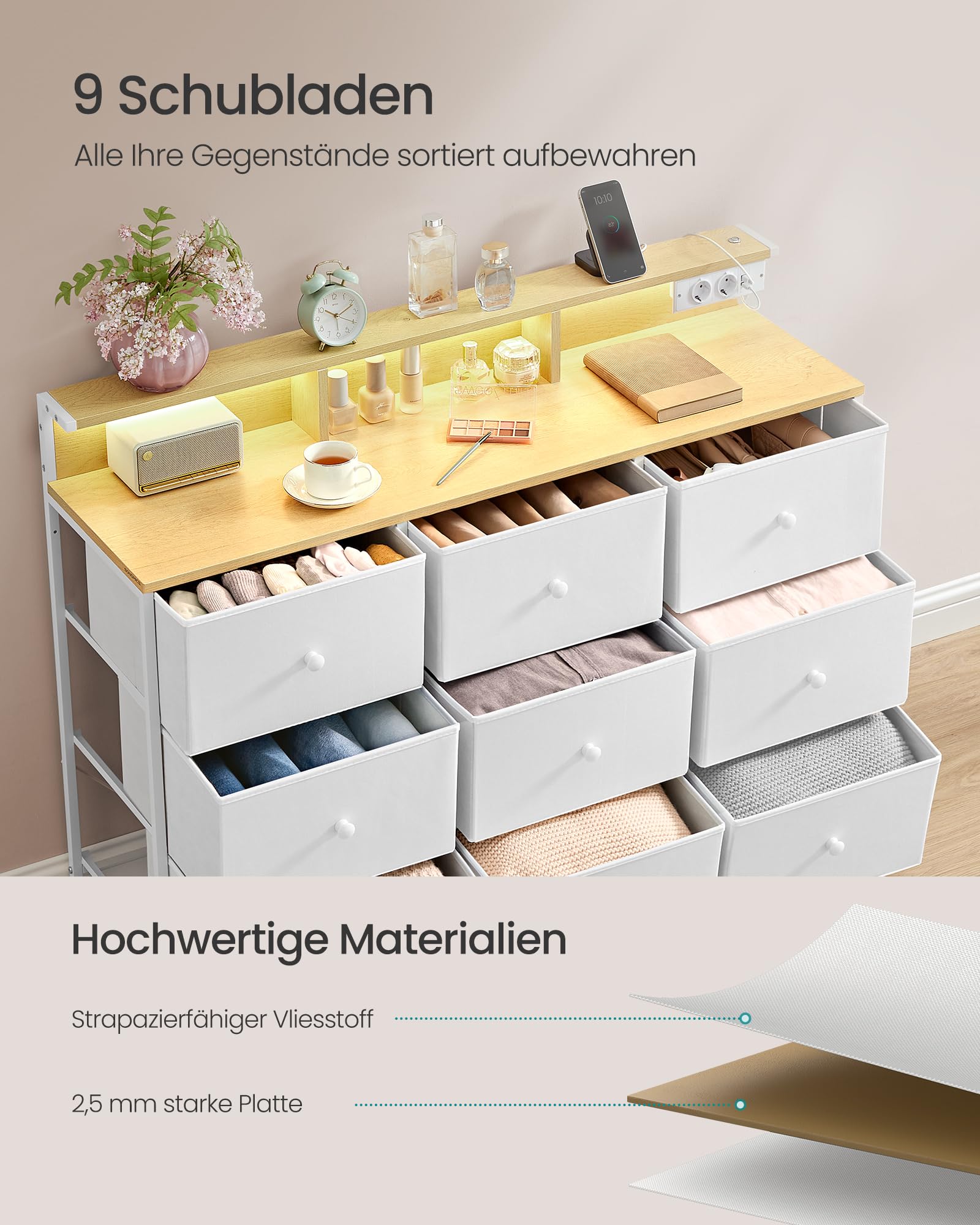 songmics-kommode-9-schubladen-mit-led-weiss-114-cm image 6