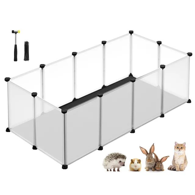 songmics-kleintiergehege-laufstall-125x63x42-cm-mit-unterlage image 1
