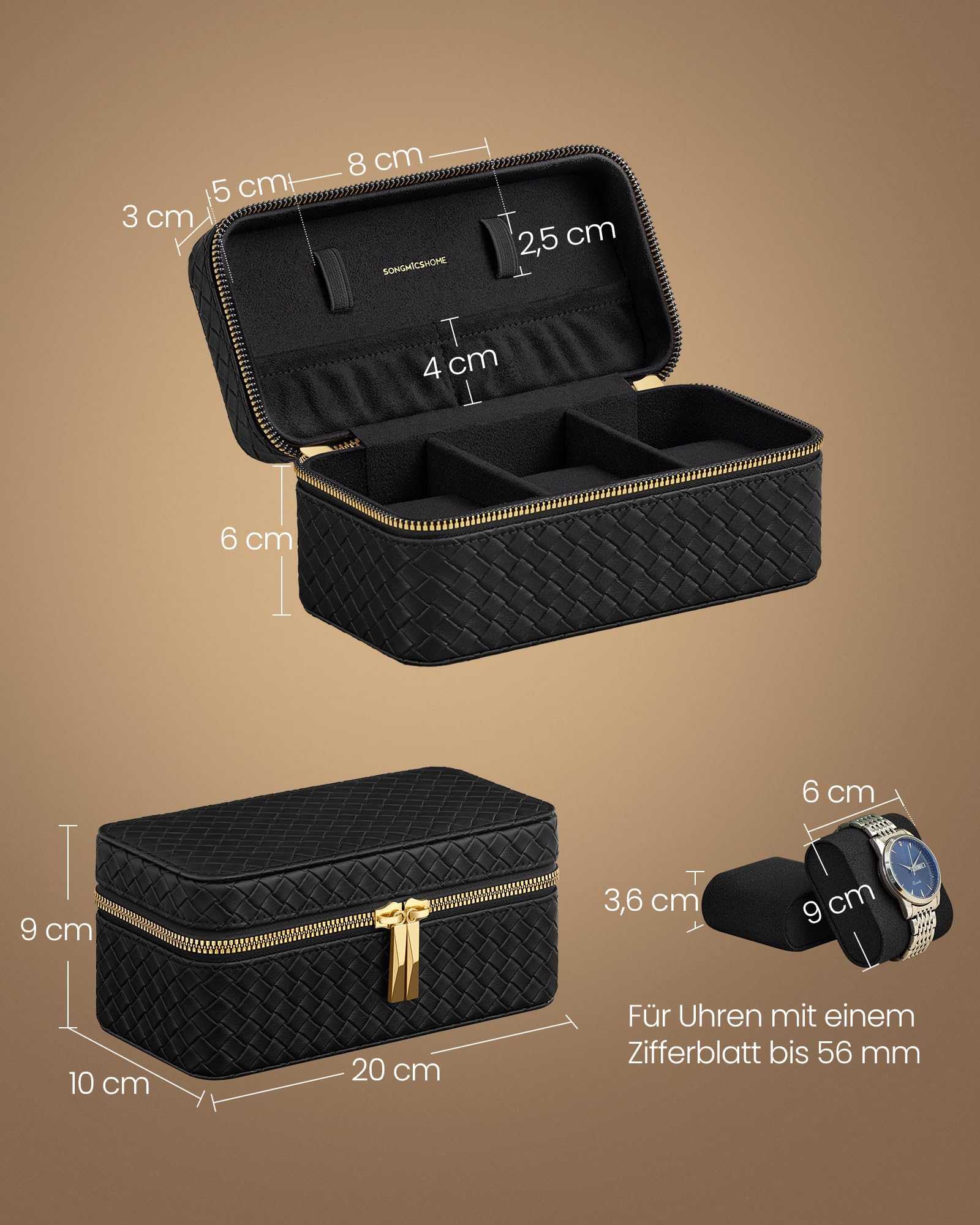 songmics-home-ronne-jwb017b01-uhrenbox-etui-f-r-3-uhren-schwarz-schwarz image 6