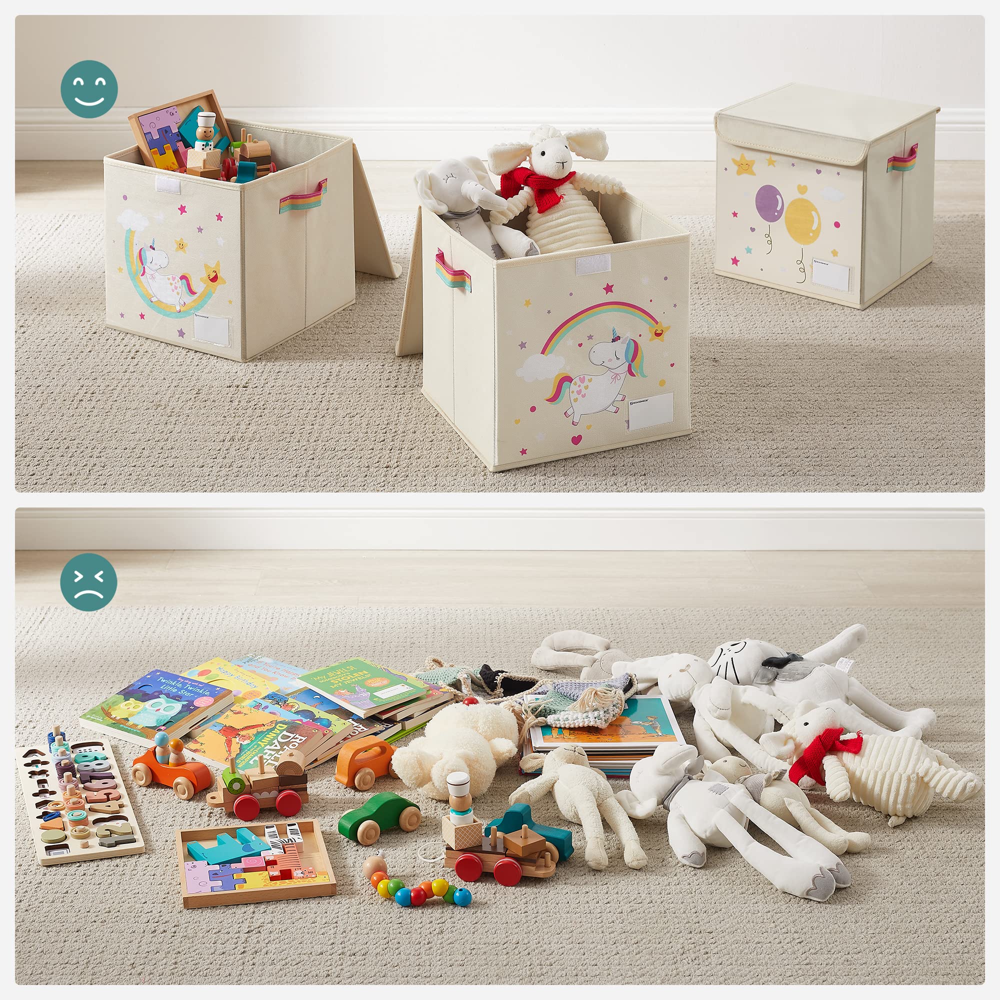 songmics-aufbewahrungsbox-rfb710w03-3er-set-30x30x30-cm-einhorn-beige image 4