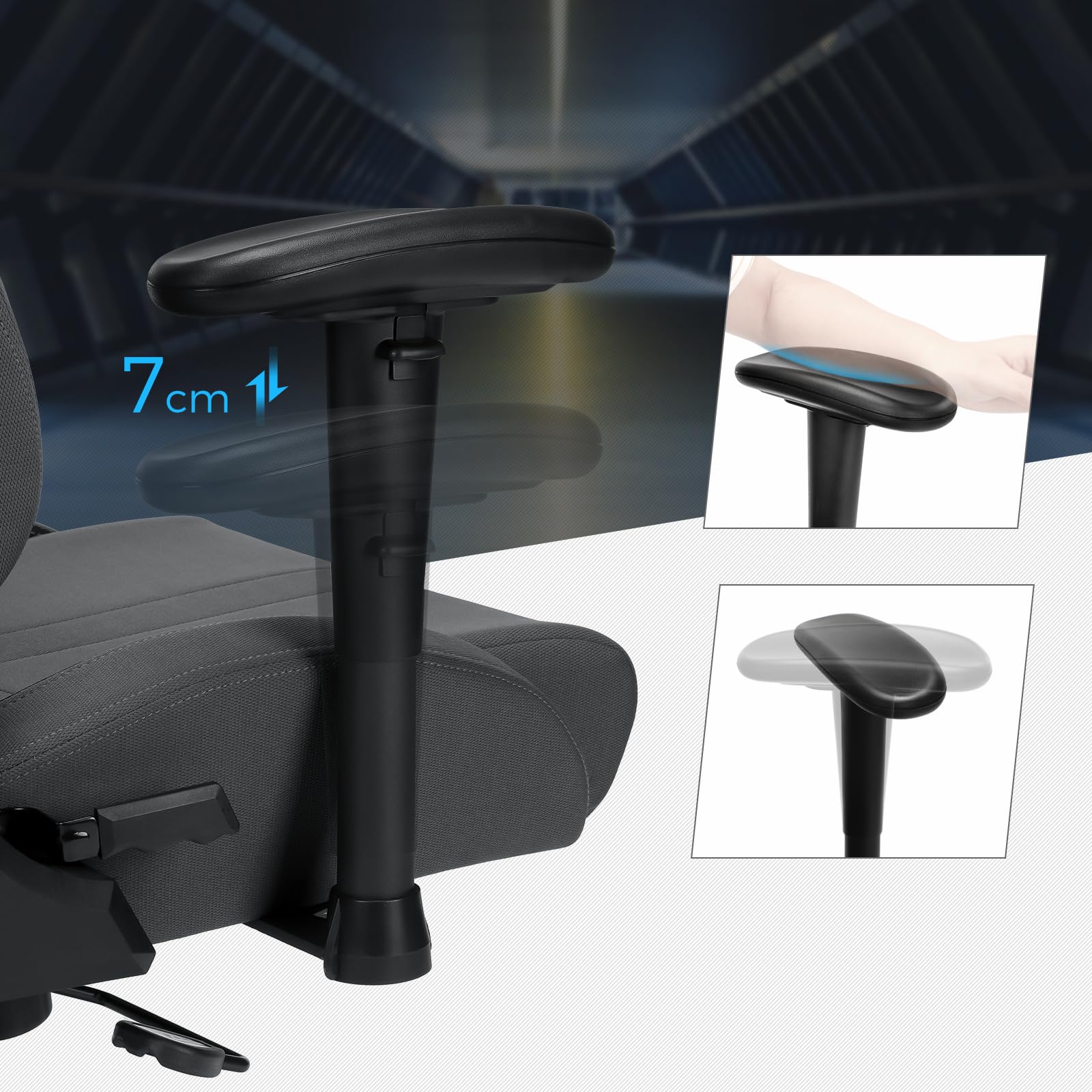songmics-b-rostuhl-gaming-stuhl-rcg13g-grau-schwarz-124-132-cm image 6