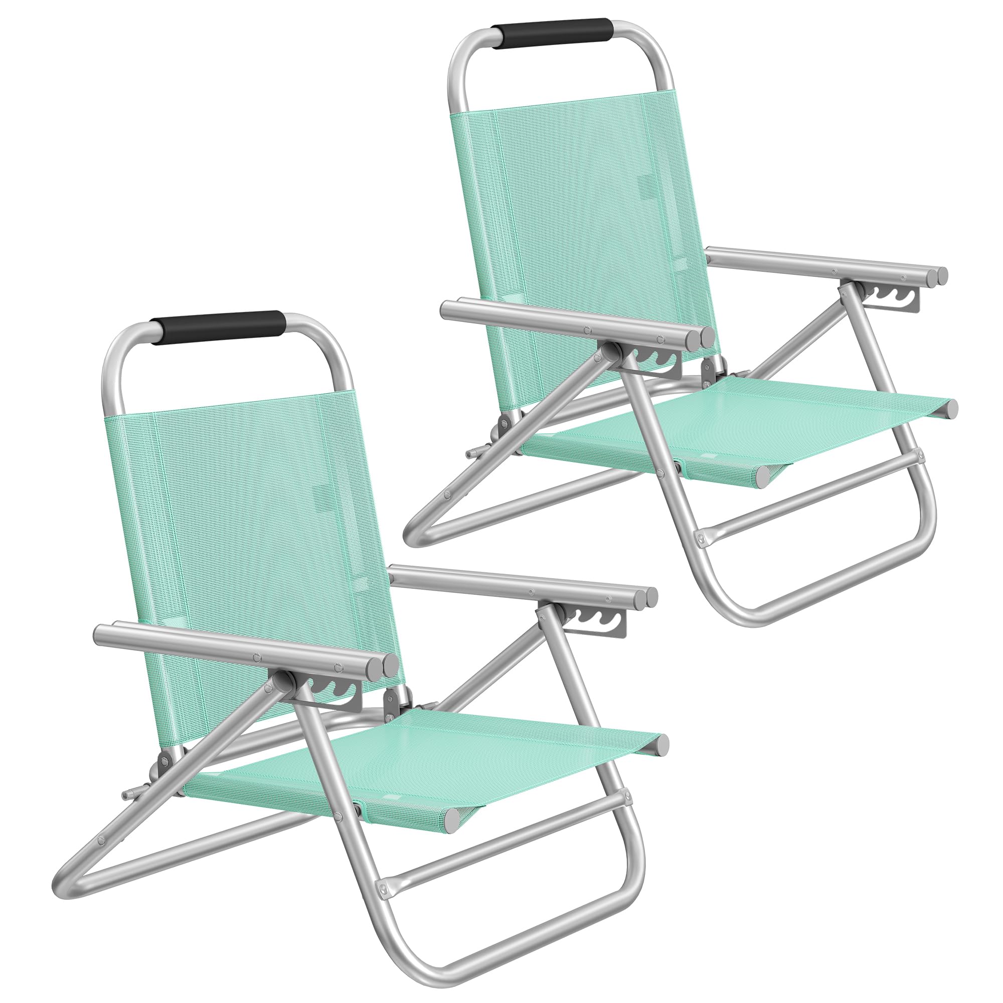 songmics-strandstuhl-klappstuhl-mit-4-stufig-verstellbarer-r-ckenlehne-und-armle-4 image 1
