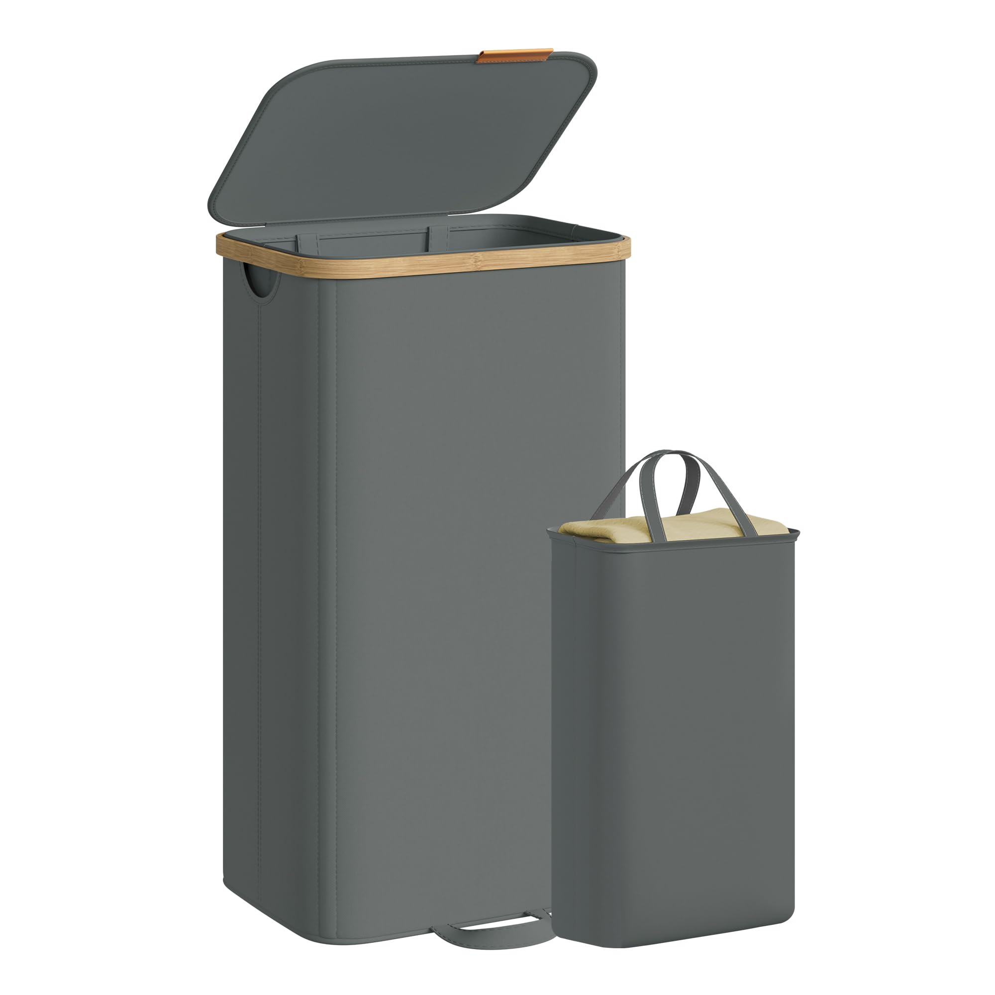 songmics-w-schekorb-mit-deckel-150-liter-2-f-cher-bambusrahmen image 8