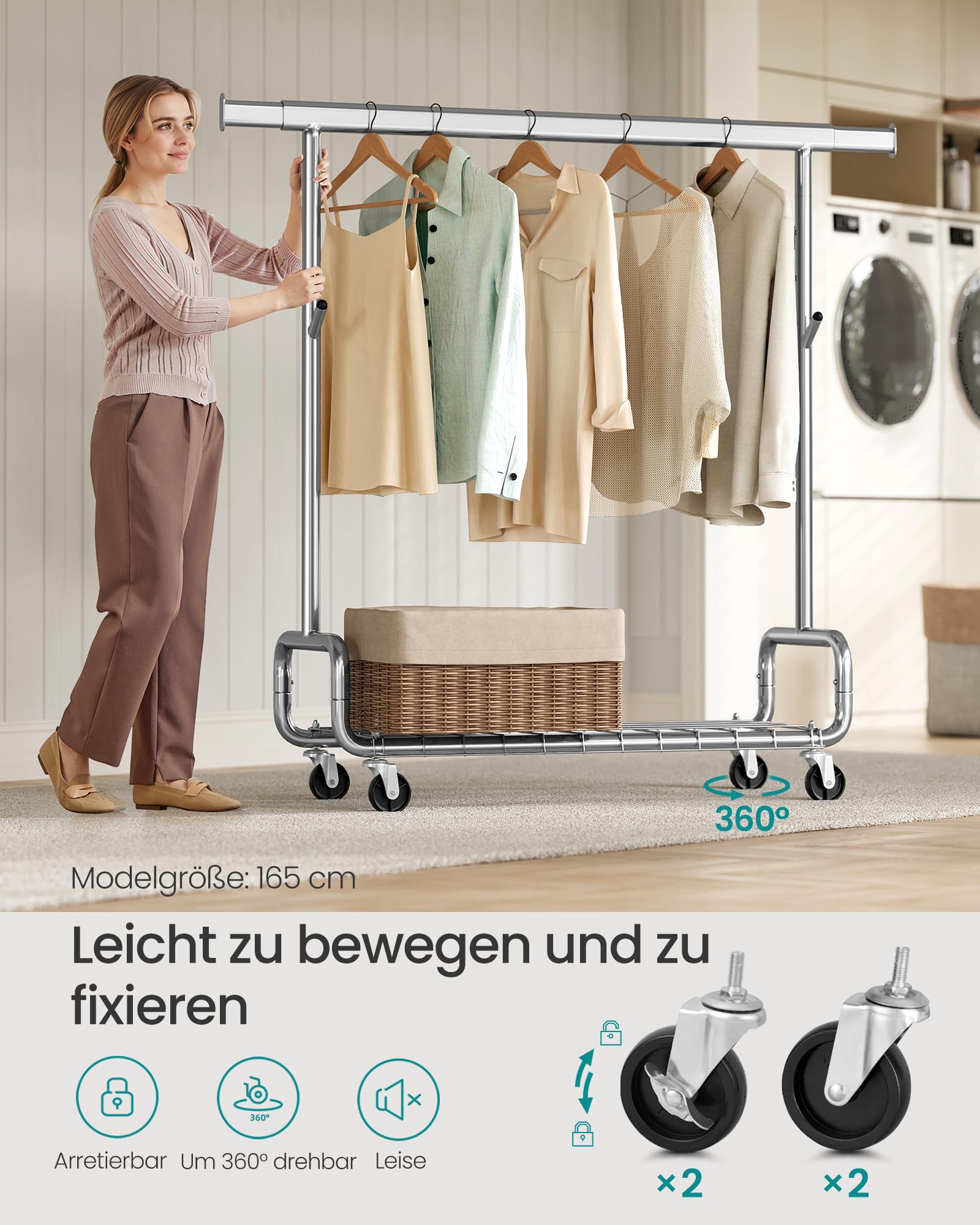 songmics-kleiderst-nder-hsr014e01-silbern-schwerlast-bis-200-kg-ausziehbar image 7