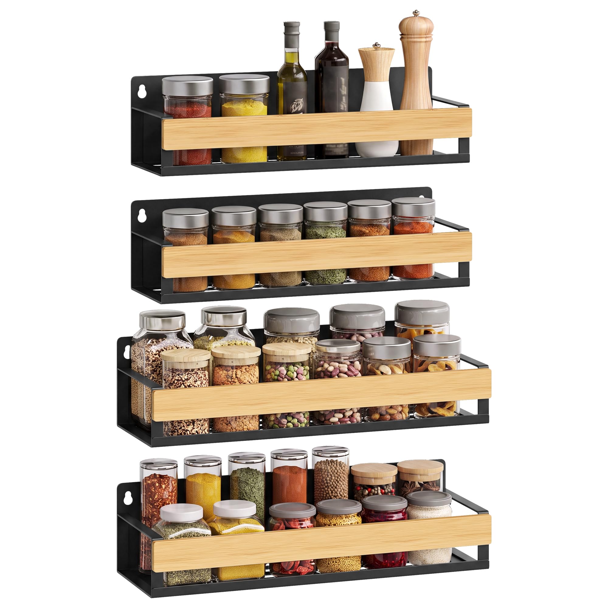 songmics-gew-rzregal-wand-4er-set-bambus-schwarz-30-cm-breit image 1