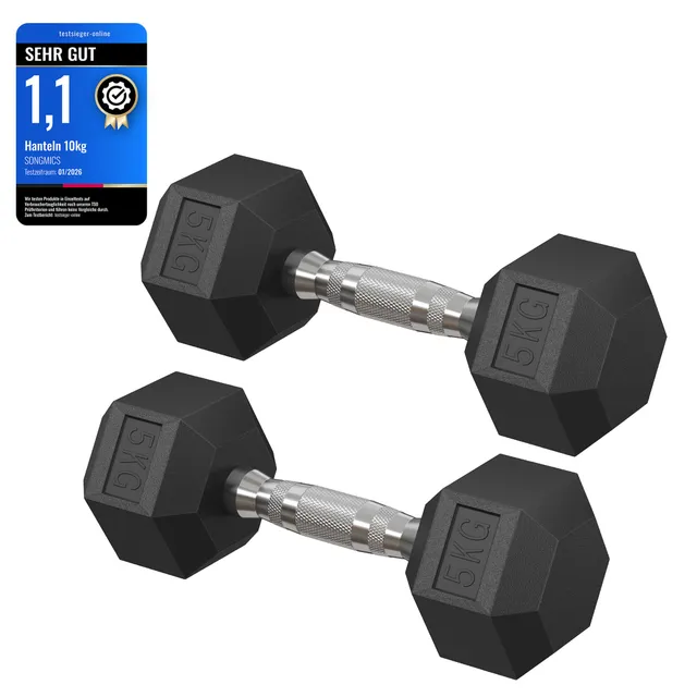songmics-hantelset-hexagon-kurzhantel-2er-set-gusseisen image 1