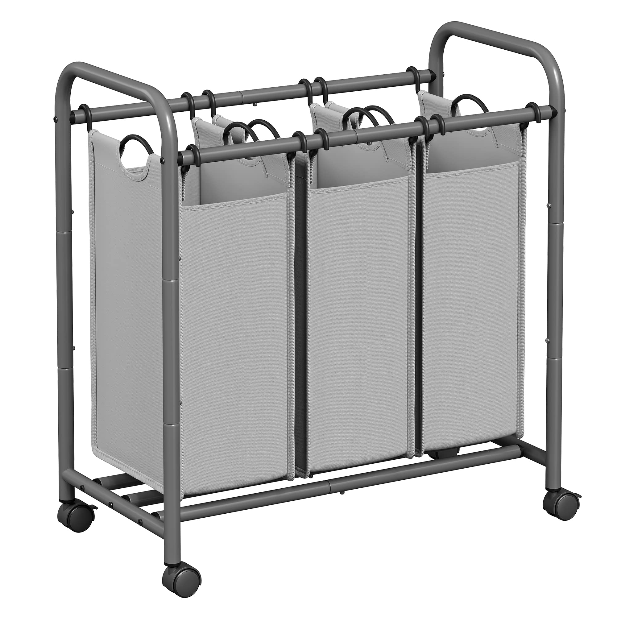 songmics-lsf003gs-w-schekorb-3-f-cher-mit-rollen-132-liter-grau image 1