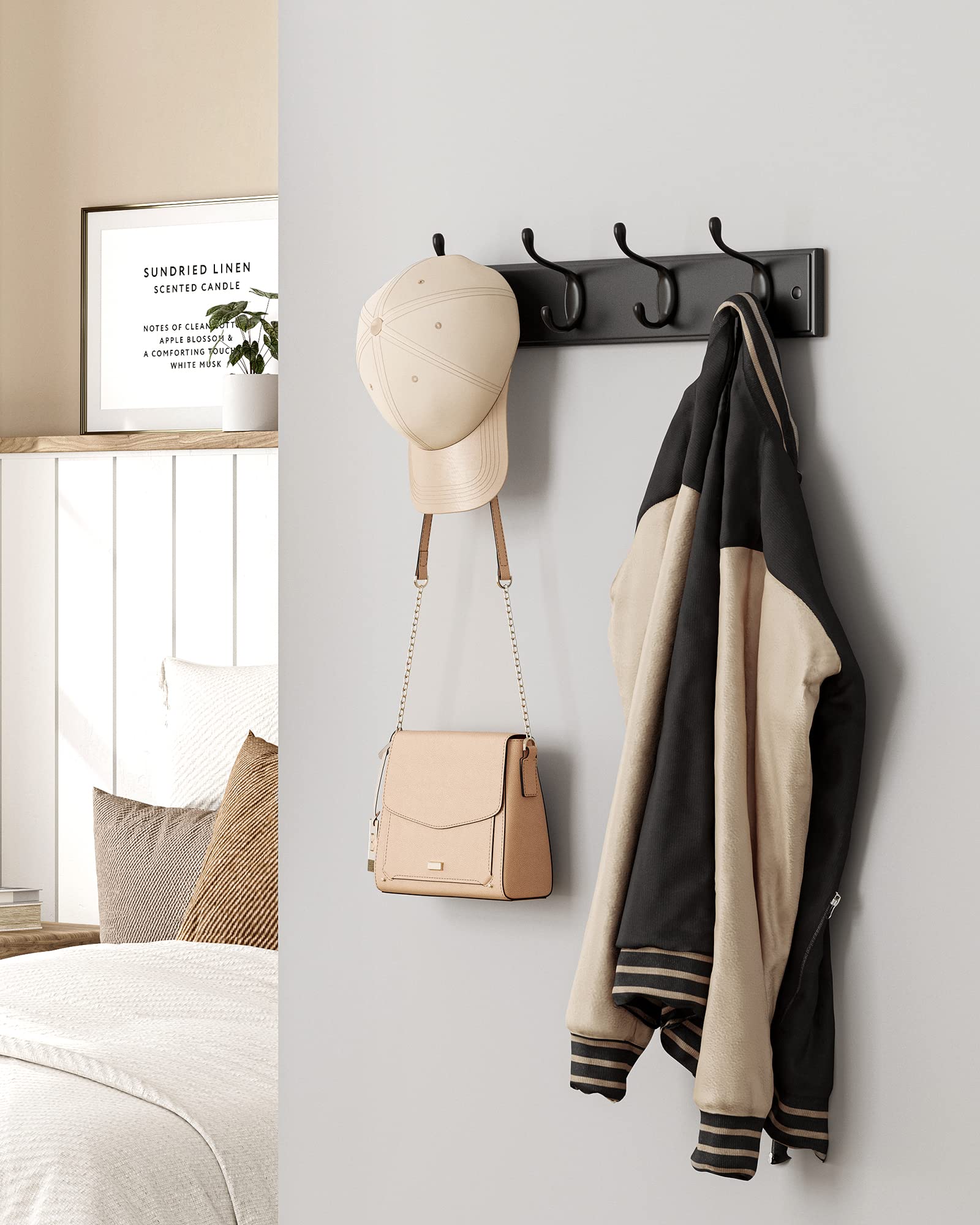 songmics-garderobenleiste-wand-4-doppelhaken-schwarz-lhr023b01 image 6