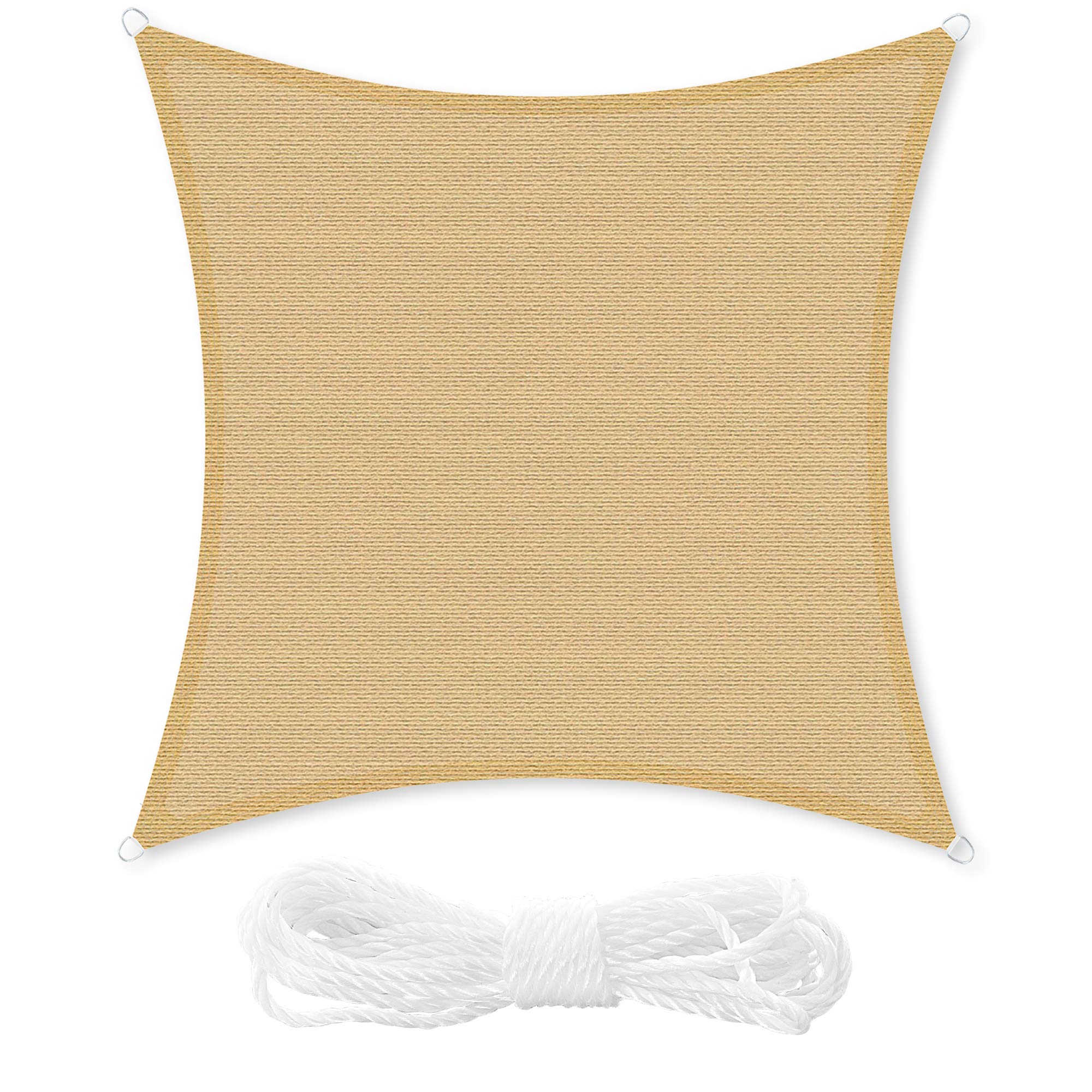 songmics-sonnensegel-3-7x3-7-m-hdpe-sandgelb-gss002y01 image 1