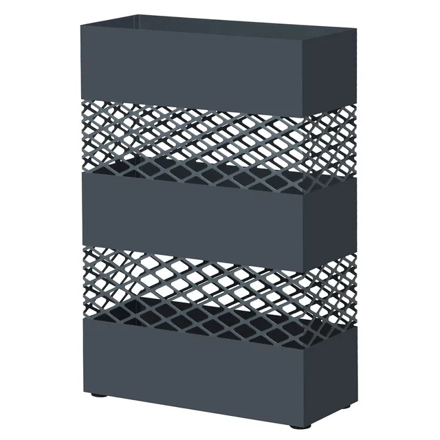 songmics-regenschirmst-nder-metall-gitter-design-28-x-12-x-41-cm-anthrazit image 1
