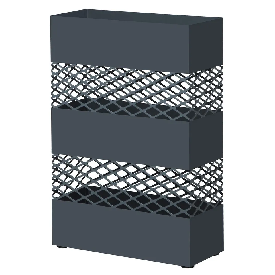 songmics-regenschirmst-nder-metall-gitter-design-28-x-12-x-41-cm-anthrazit image 1