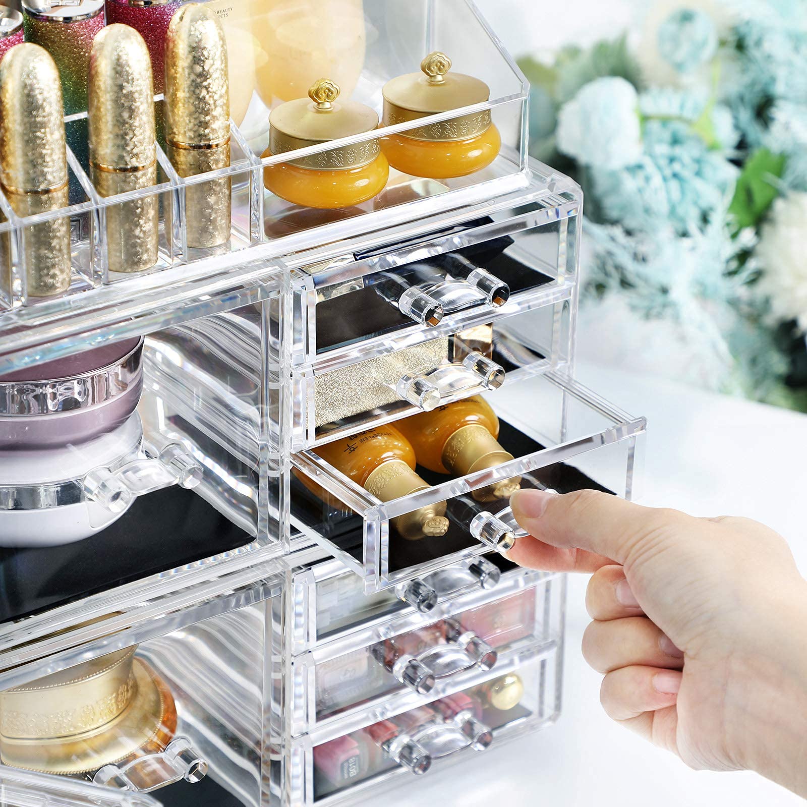 songmics-make-up-organizer-xxl-4in1-transparent-11-schubladen image 6